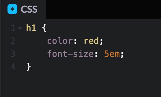 CSS example code